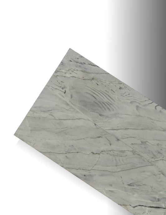 WHITE DUMONT REMNANT- QUARTZITE /POLISHED/ 3CM