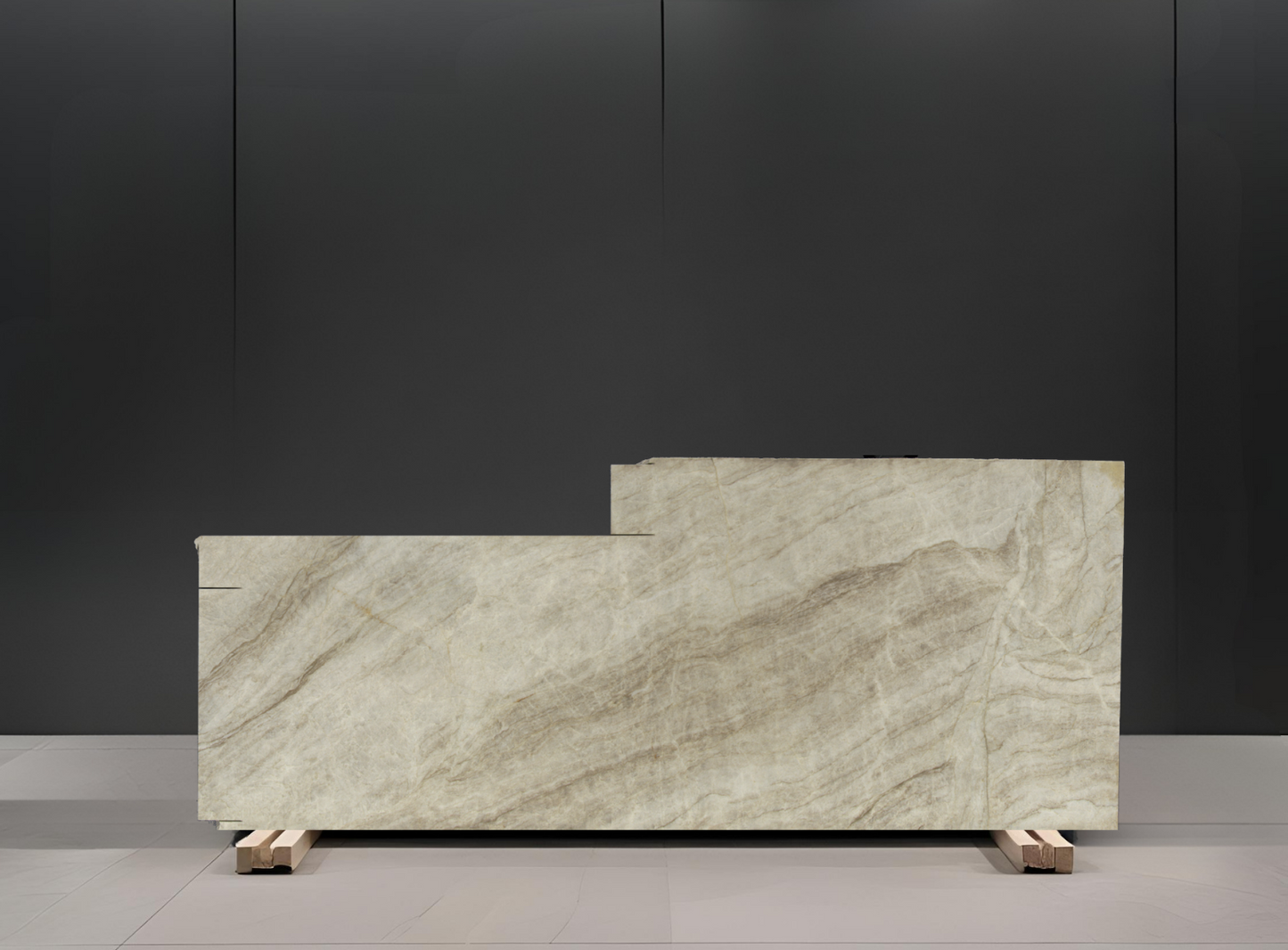 TAJ MAHAL REMNANT - QUARTZITE / POLISHED/3CM