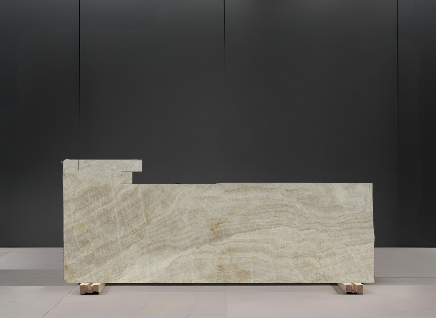 TAJ MAHAL REMNANT - QUARTZITE / LEATHERED/3CM