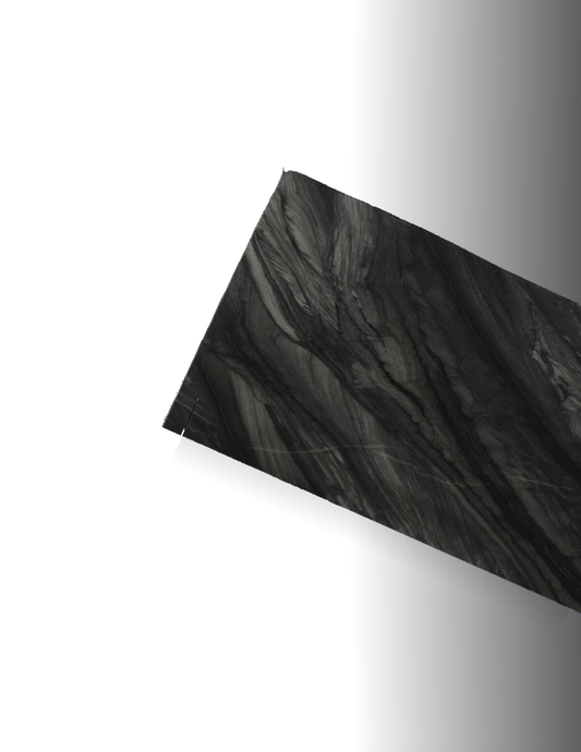 BLACK RAJ REMNANT - QUARTZITE/ LEATHERED/ 3CM