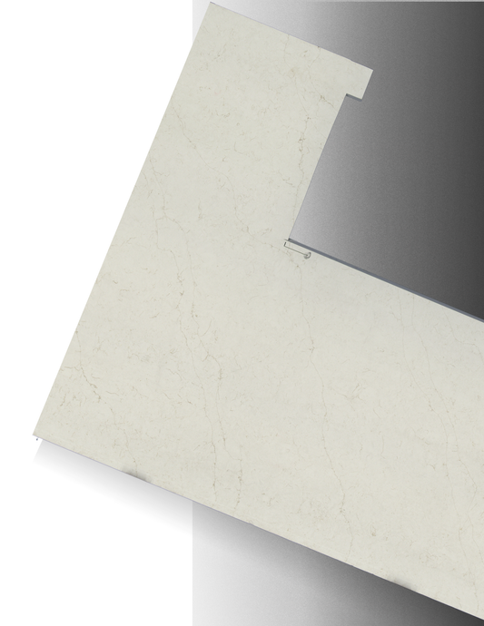 CALACATTA KARMELO REMNANT - QUARTZ/ POLISHED / 3CM
