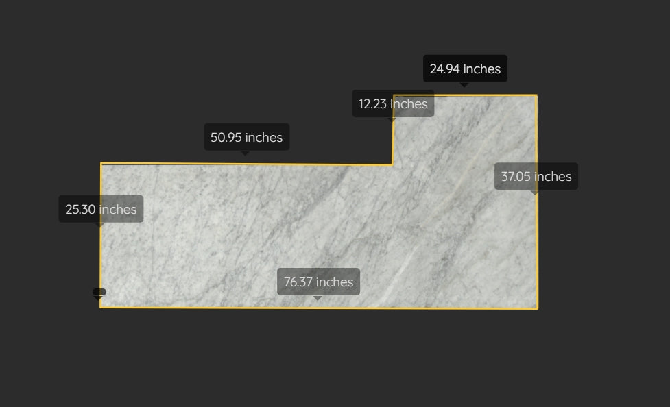 BIANCO CARRARA REMNANT / MARBLE / POLISHED / 3CM