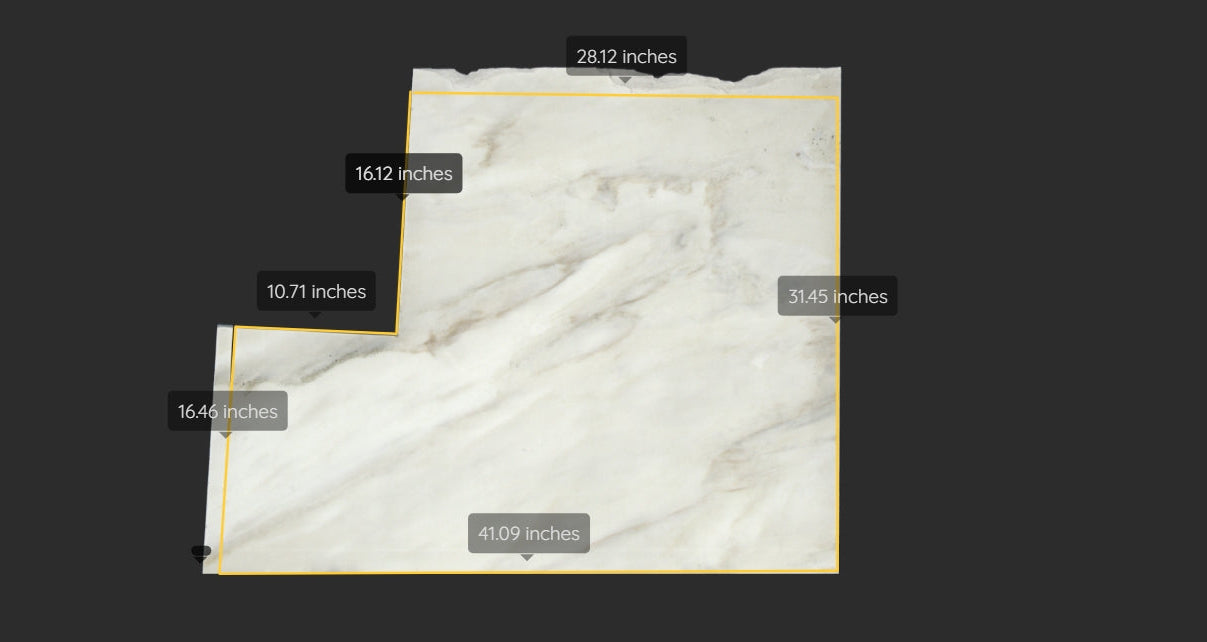 CALACATTA CALDIA REMNANT /MARBLE/ POLISHED / 2CM