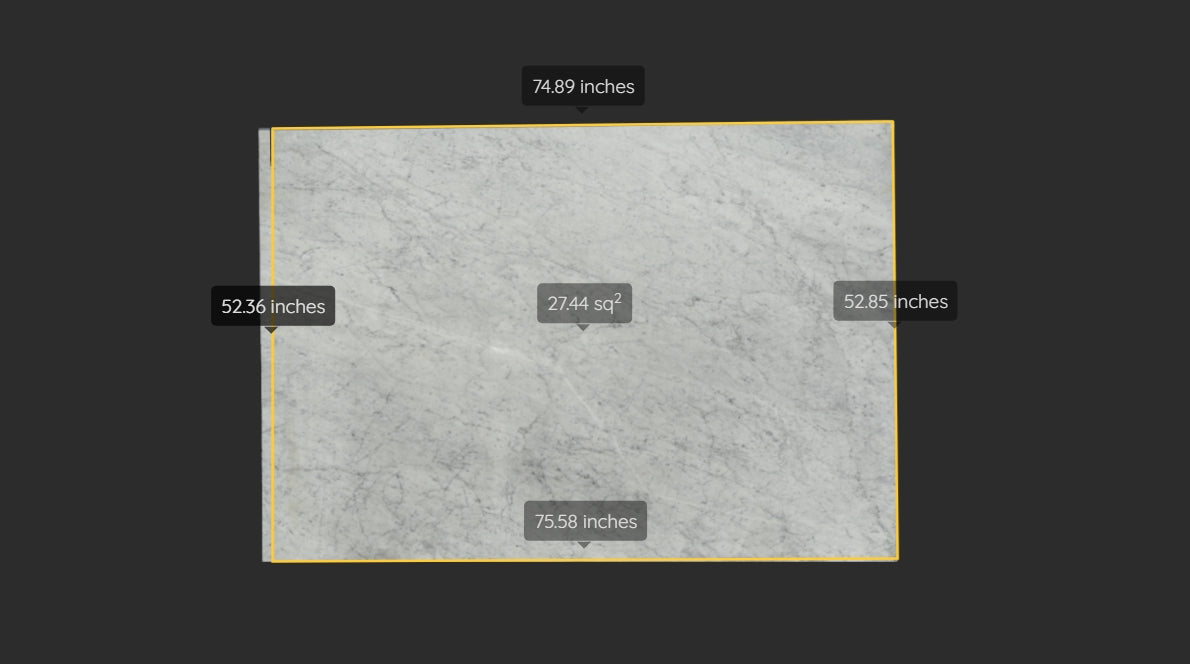 BIANCO CARRARA REMNANT /MARBLE /HONED & POLISHED/ 3CM