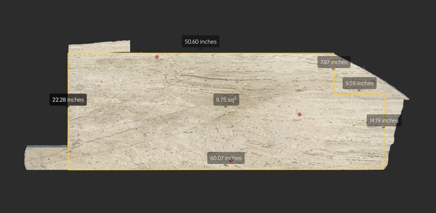 CAVAILLON REMNANT -TRAVERTINE/HONED/ 2CM