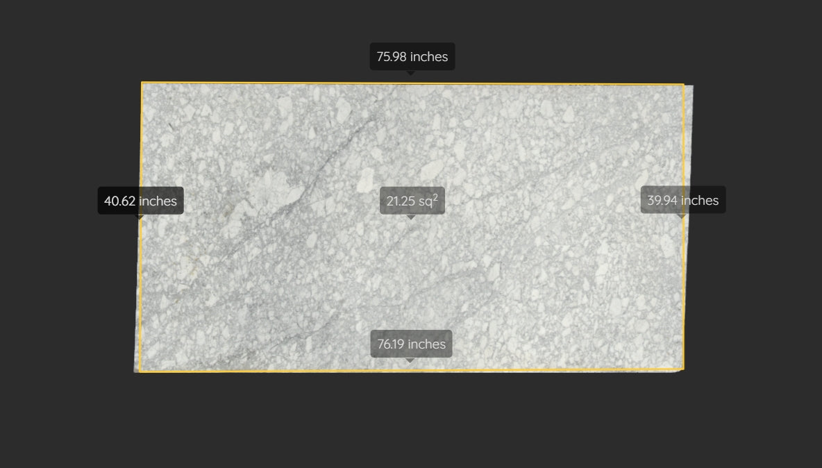 BIANCO CARRARA REMNANT /MARBLE /HONED & POLISHED/ 3CM