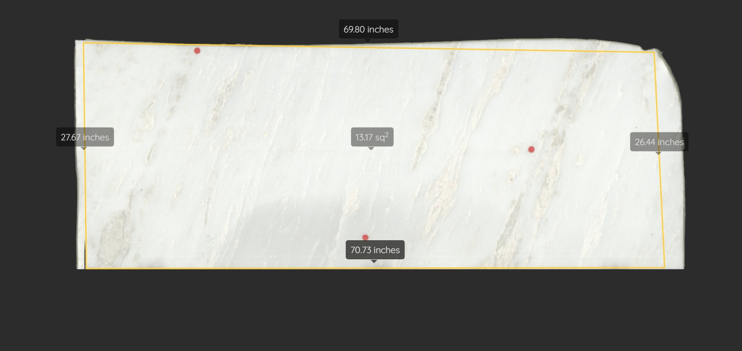 MYSTERY WHITE REMNANT - MARBLE/ POLISHED/2CM