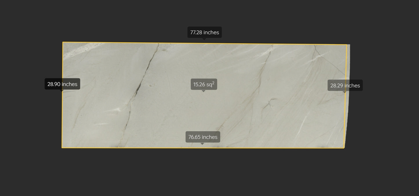 BIANCO SUPERIOR REMNANT -QUARTZITE / HONED/ 3CM